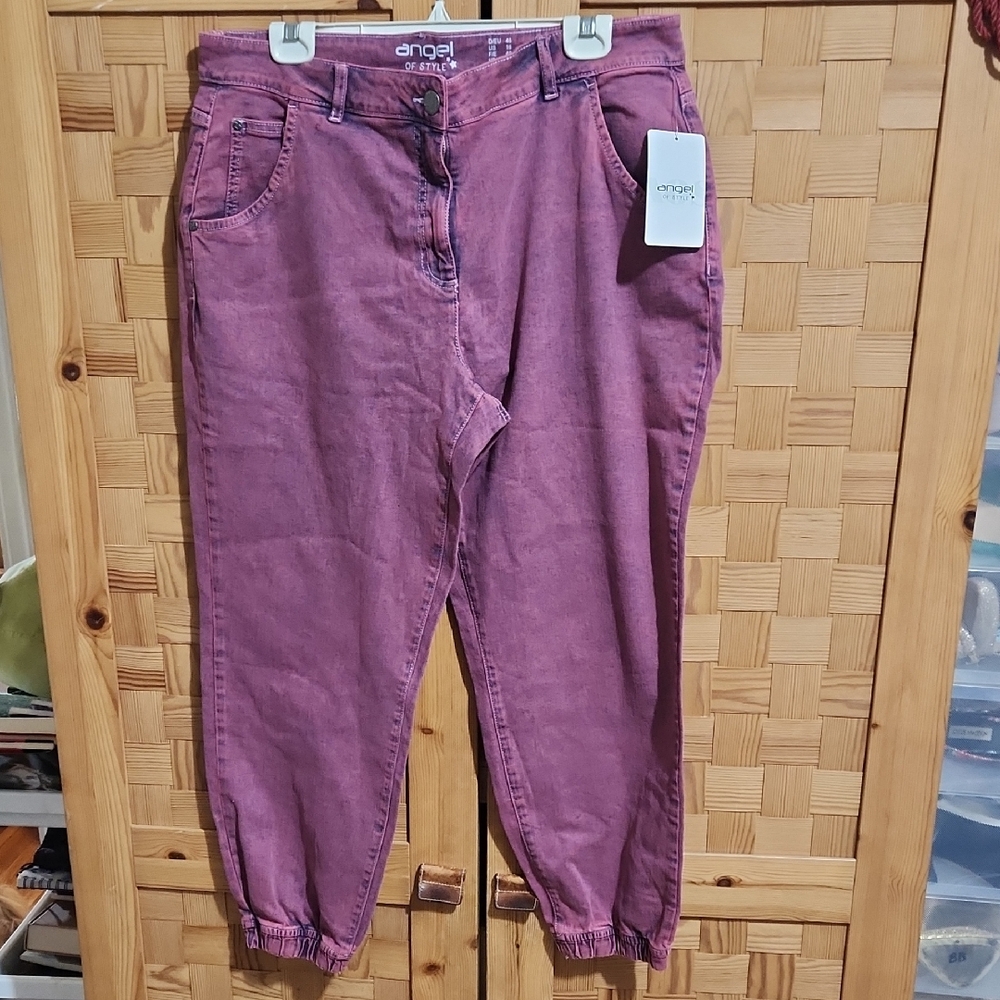 Angel Women's Boyfriend Jeans in Deep Purple